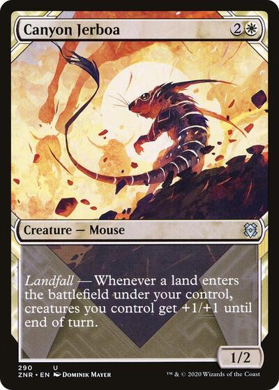 Canyon Jerboa Showcase (ZNR) #290 Uncommon (Lightly Played) Zendikar Rising Magic: The Gathering: 2020