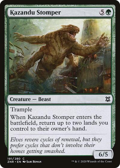 Kazandu Stomper (ZNR) #191 Common (Lightly Played) Zendikar Rising Magic: 2020