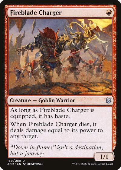 Fireblade Charger (ZNR) #139 Uncommon (Lightly Played) Zendikar Rising Magic: The Gathering: 2020