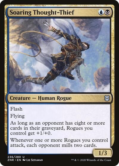 Soaring Thought Thief (ZNR) #236 Uncommon Zendikar Rising Magic: The Gathering: 2020