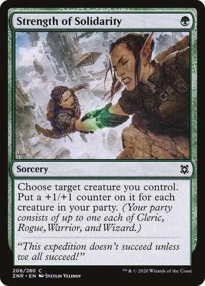 Strength of Solidarity (ZNR) #206 Common Zendikar Rising Magic: The Gathering: 2020