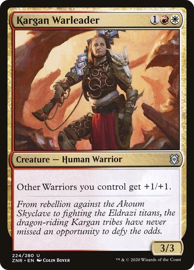 Kargan Warleader (ZNR) #224 Uncommon (Lightly Played) Zendikar Rising Magic: The Gathering: 2020