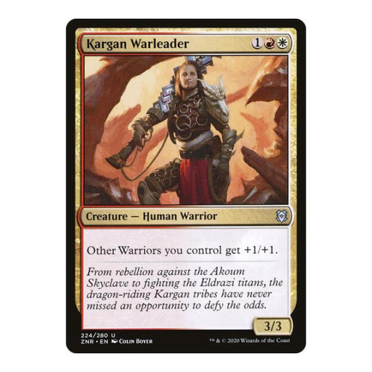 Kargan Warleader (ZNR) #224 Uncommon (Lightly Played) Zendikar Rising Magic: The Gathering: 2020
