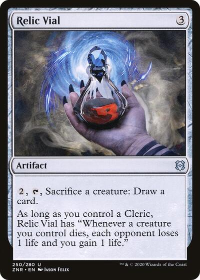 Relic Vial (ZNR) #250 Uncommon (Lightly Played) Zendikar Rising Magic: The Gathering: 2020