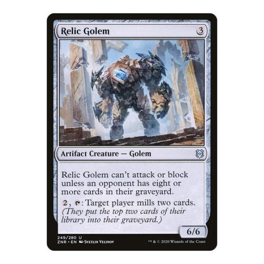 Relic Golem (ZNR) #249 Uncommon Zendikar Rising Magic: The Gathering: 2020