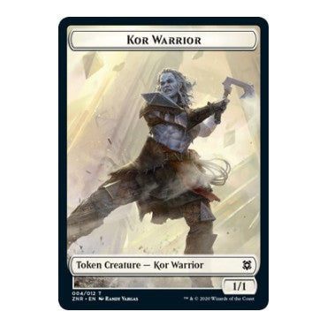 Kor Warrior Token (ZNR) #4 T (Lightly Played) Zendikar Rising Magic: The Gathering: 2020
