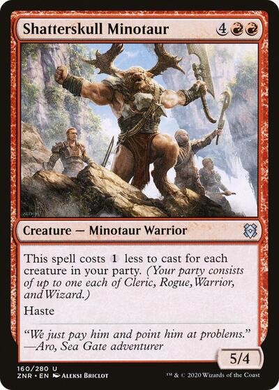 Shatterskull Minotaur (ZNR) #160 Uncommon (Lightly Played) Zendikar Rising Magic: The Gathering: 2020