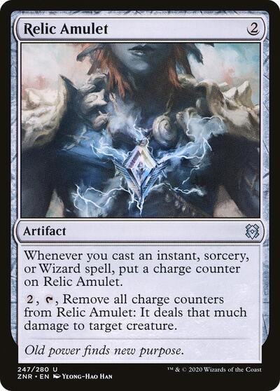 Relic Amulet (ZNR) #247 Uncommon (Lightly Played) Zendikar Rising Magic: The Gathering: 2020