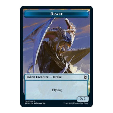 Drake Token (ZNR) #5 T (Lightly Played) Zendikar Rising Magic: The Gathering: 2020