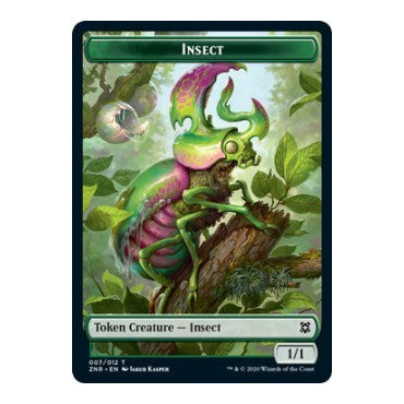 Insect Token (ZNR) #7 T (Lightly Played) Zendikar Rising Magic: The Gathering: 2020