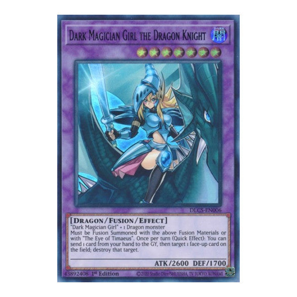 Dark Magician Girl the Dragon Knight Purple (DLCS) #DLCS-EN006 Ultra Rare (1st Edition Near Mint) Dragons of Legend: The Complete Series YuGiOh: 2020