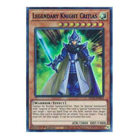 Legendary Knight Critias (Green) (DLCS) #DLCS-EN002 Ultra Rare (1st Edition Near Mint) Dragons of Legend: The Complete Series YuGiOh: 2020