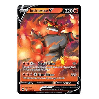 Incineroar V (CHP) #08/73 Ultra Rare (Holofoil Near Mint) Champion's Path Pokemon: 2020