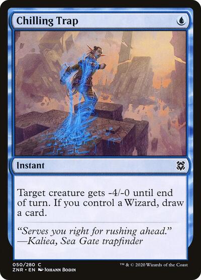 Chilling Trap (ZNR) #50 Common (Foil Lightly Played) Zendikar Rising Magic: The Gathering: 2020
