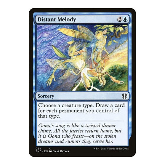 Distant Melody (ZNC) #24 Common (Lightly Played) Commander: Zendikar Rising Magic: The Gathering: 2020