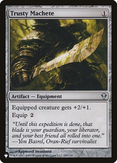 Trusty Machete (LIST) #ZEN-209 Uncommon (Lightly Played) The List Reprints Magic: 2026