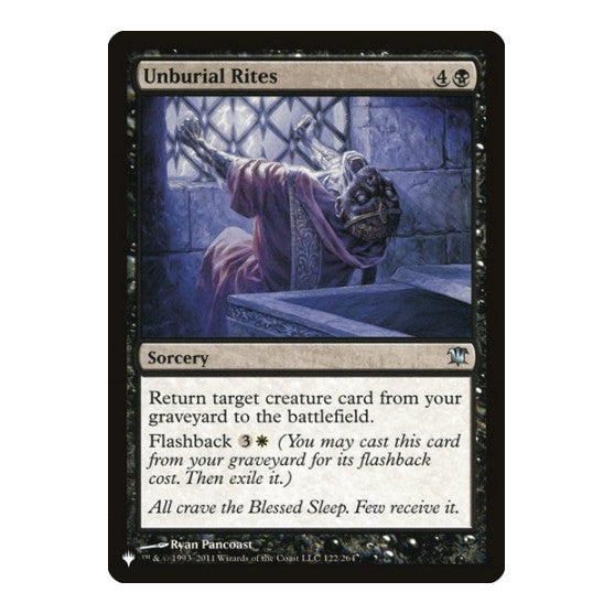 Unburial Rites (LIST) #122/264 Uncommon (Lightly Played) The List Reprints Magic: The Gathering: 2026