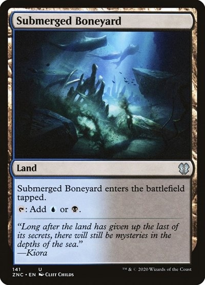 Submerged Boneyard (ZNC) #141 Uncommon (Lightly Played) Commander: Zendikar Rising Magic: The Gathering: 2020