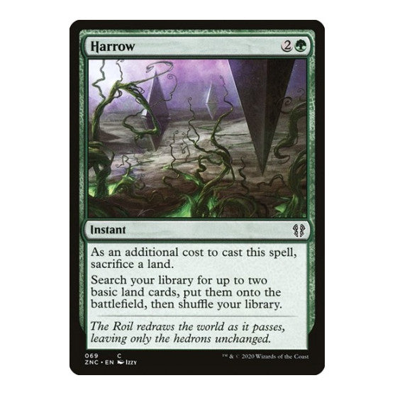 Harrow (ZNC) #69 Common (Lightly Played) Commander: Zendikar Rising Magic: The Gathering: 2020