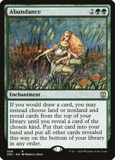 Abundance (ZNC) #58 Rare (Lightly Played) Commander: Zendikar Rising Magic: The Gathering: 2020