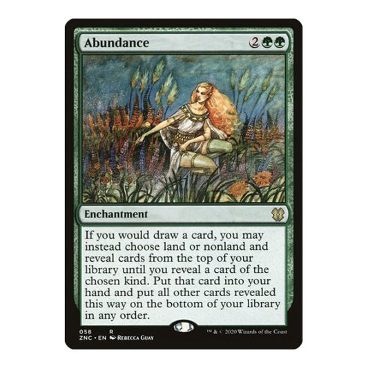 Abundance (ZNC) #58 Rare (Lightly Played) Commander: Zendikar Rising Magic: The Gathering: 2020