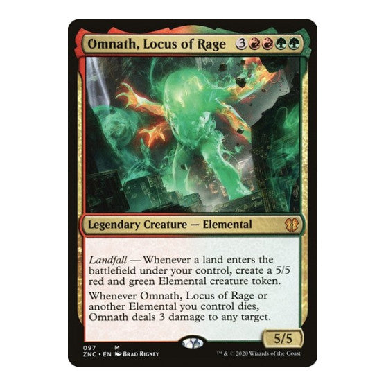 Omnath Locus of Rage (ZNC) #97 Mythic Rare (Lightly Played) Commander: Zendikar Rising Magic: The Gathering: 2020