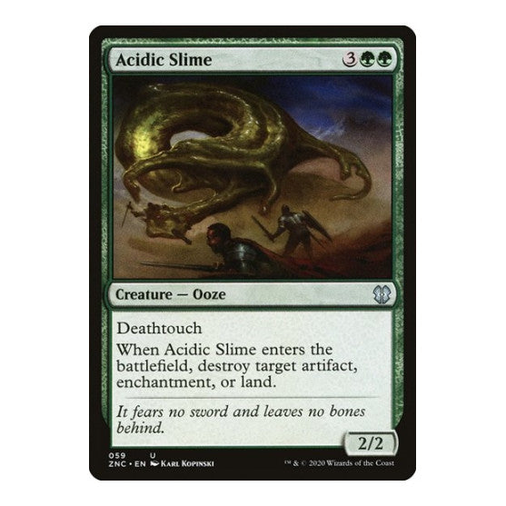 Acidic Slime (ZNC) #59 Uncommon (Lightly Played) Commander: Zendikar Rising Magic: The Gathering: 2020