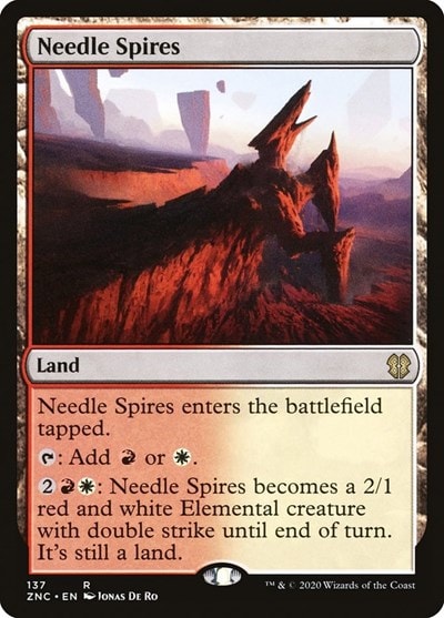 Needle Spires (ZNC) #137 Rare (Lightly Played) Commander: Zendikar Rising Magic: The Gathering: 2020