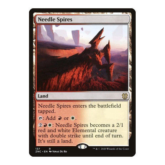 Needle Spires (ZNC) #137 Rare (Lightly Played) Commander: Zendikar Rising Magic: The Gathering: 2020