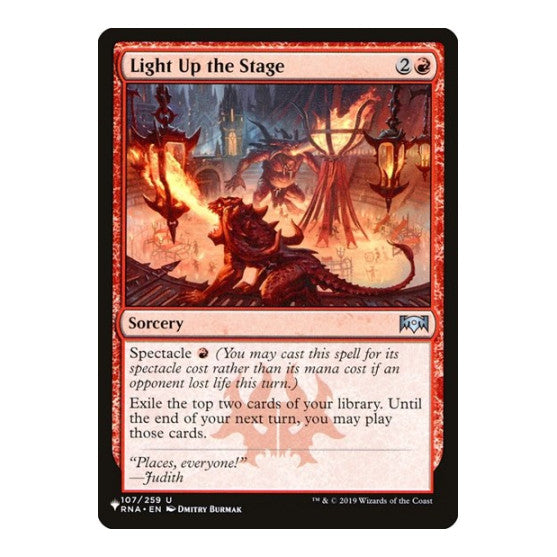 Light Up the Stage (LIST) #107/259 Uncommon (Lightly Played) The List Reprints Magic: The Gathering: 2026