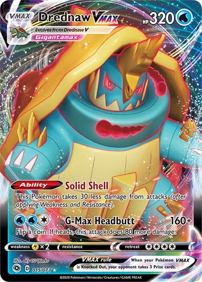 Drednaw VMAX (CHP) #15/73 Ultra Rare (Holofoil Near Mint) Champion's Path Pokemon: 2020