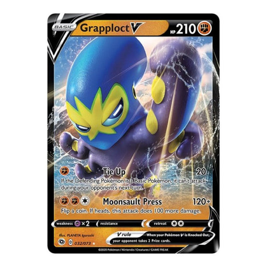 Grapploct V (CHP) #32/73 Ultra Rare (Holofoil Heavily Played) Champion's Path Pokemon: 2020