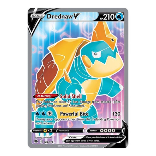 Drednaw V (Full Art) (CHP) #69/73 Ultra Rare (Holofoil Near Mint) Champion's Path Pokemon: 2020