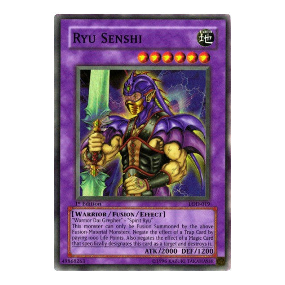 Ryu Senshi (LOD) #LOD-019 Super Rare (1st Edition Damaged) Legacy of Darkness YuGiOh: 2017
