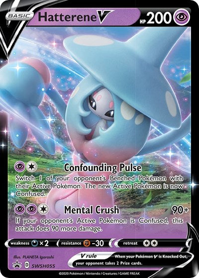Hatterene V SWSH055 (SWSD) #SWSH055 Promo (Holofoil Near Mint) SWSH: Sword & Shield Promo Cards Pokemon: 2019