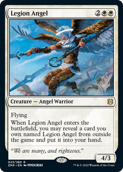 Legion Angel (PPZNR) #23p Rare (Lightly Played) Promo Pack: Zendikar Rising Magic: The Gathering: 2020