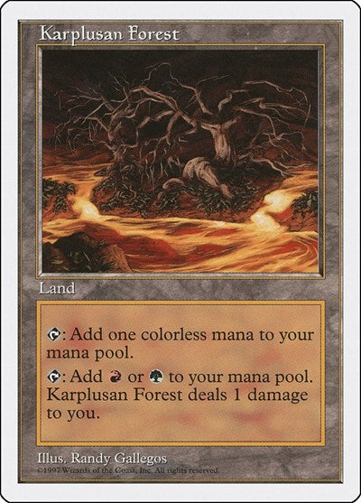 Karplusan Forest (5ED) #421 Rare (Heavily Played) Fifth Edition Magic: The Gathering: 1997