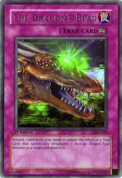 The Dragon's Bead (LOD) #LOD-043 Rare (Unlimited Damaged) Legacy of Darkness YuGiOh: 2017