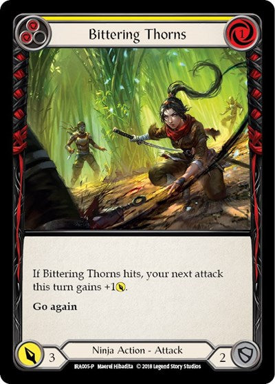 2019 Flesh & Blood TCG: Welcome Deck: Ira (IRA) - Bittering Thorns (#IRA005, Promo) (1st Edition Normal, Lightly Played)
