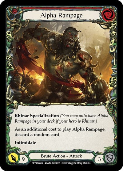 2019 Flesh & Blood TCG: Welcome to Rathe (WTR) - Alpha Rampage (#WTR006, Majestic)