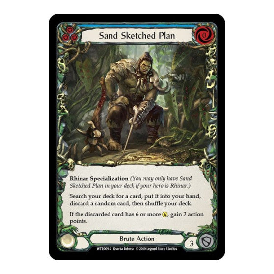 Sand Sketched Plan (WTR) #WTR009 Super Rare (Unlimited Edition Normal Lightly Played) Welcome to Rathe Flesh and Blood TCG: 2019
