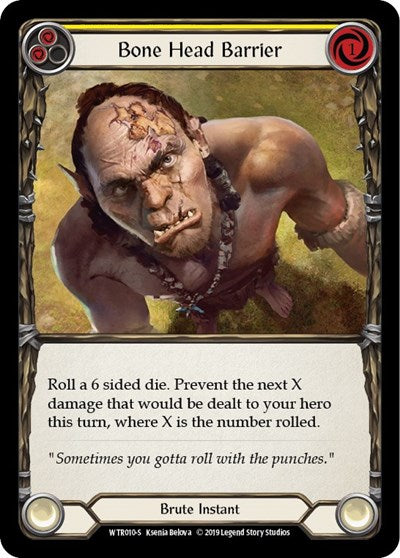Bone Head Barrier (WTR) #WTR010 Super Rare Welcome to Rathe Flesh and Blood TCG: 2019