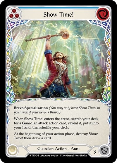 Show Time (WTR) #WTR047 Super Rare (Unlimited Edition Normal Lightly Played) Welcome to Rathe Flesh and Blood TCG: 2019