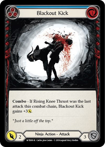 Blackout Kick Blue (WTR) #WTR091 Rare (1st Edition Normal Lightly Played) Welcome to Rathe Flesh and Blood TCG: 2019