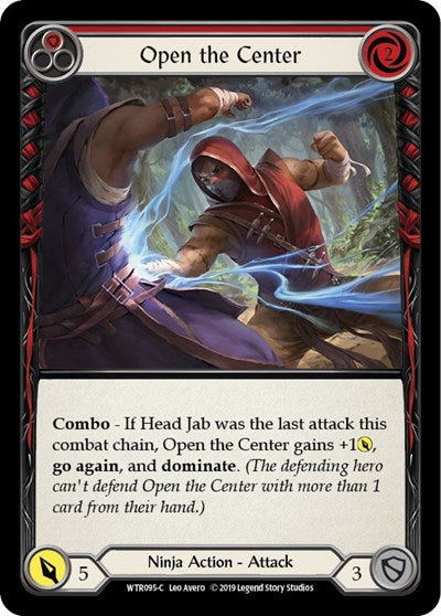 2019 Flesh & Blood TCG: Welcome to Rathe (WTR) - Open the Center Red (#WTR095, Common) (Unlimited Edition Normal, Lightly Played)