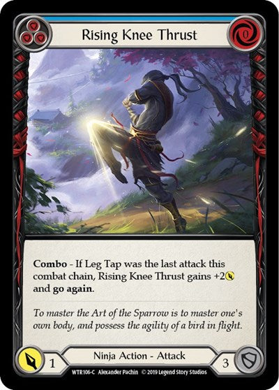 Rising Knee Thrust Blue (WTR) #WTR106 Common (Unlimited Edition Normal Lightly Played) Welcome to Rathe Flesh and Blood TCG: 2019