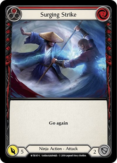 Surging Strike Red (WTR) #WTR107 Common (Unlimited Edition Normal Lightly Played) Welcome to Rathe Flesh and Blood TCG: 2019