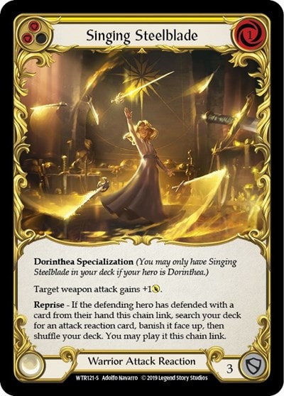 Singing Steelblade (WTR) #WTR121 Super Rare (Unlimited Edition Normal Lightly Played) Welcome to Rathe Flesh and Blood TCG: 2019