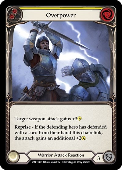 Overpower Yellow (WTR) #WTR124 Rare (Unlimited Edition Normal Lightly Played) Welcome to Rathe Flesh and Blood TCG: 2019