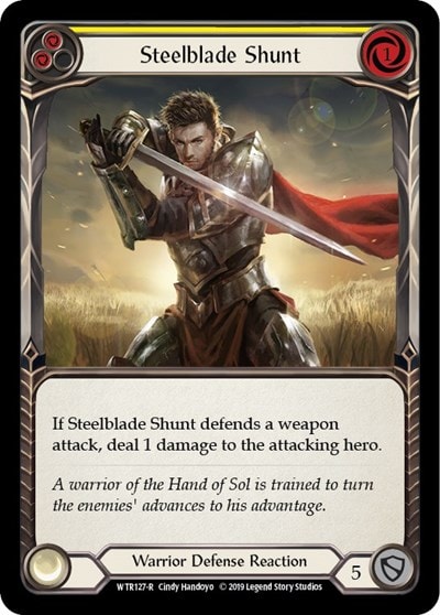 Steelblade Shunt Yellow (WTR) #WTR127 Rare (Unlimited Edition Normal Lightly Played) Welcome to Rathe Flesh and Blood TCG: 2019
